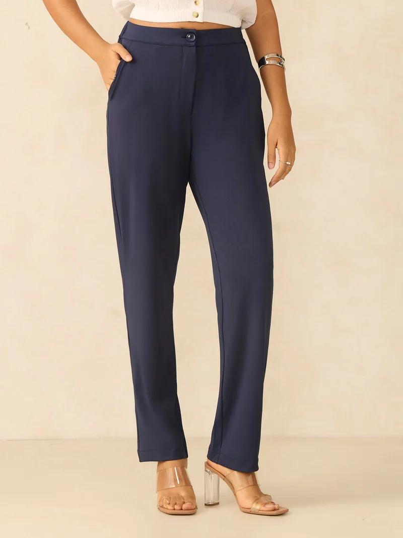 أوجيدر بنطلون كحلي بطول الكاحل